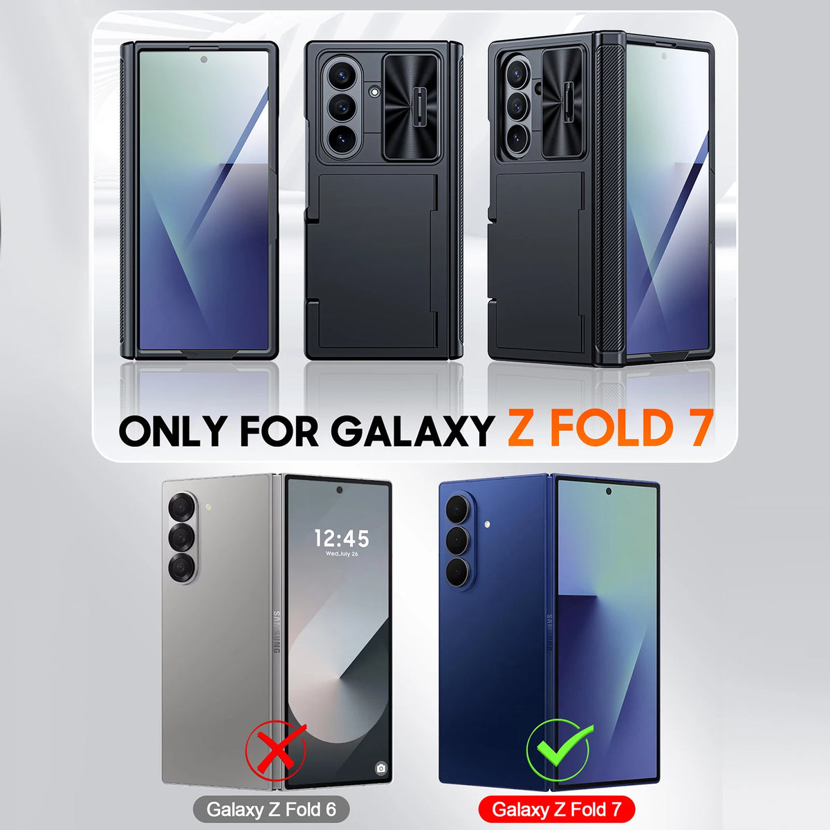Funda cartera con RFID para Galaxy Z Fold 7