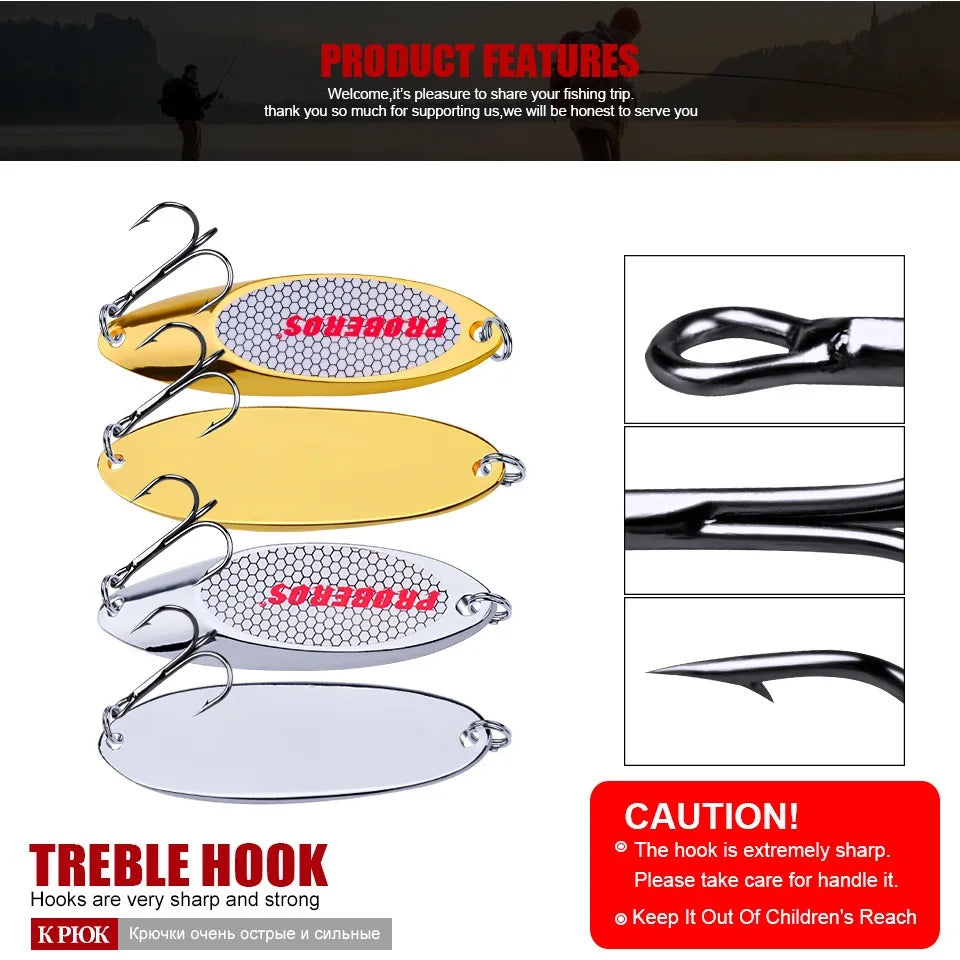 PRO Metal Spinner Spoon Lure 3g-60g