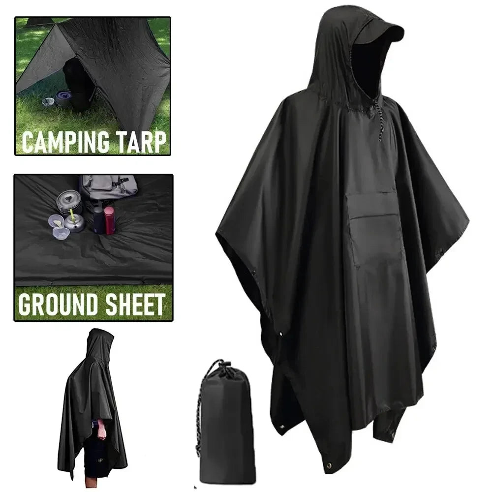 3-in-1 Military Rain Poncho Shelter