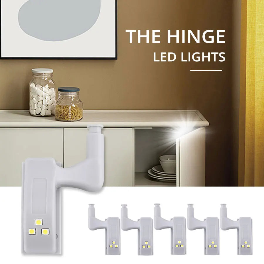 10-Pack LED Cabinet Hinge Lights