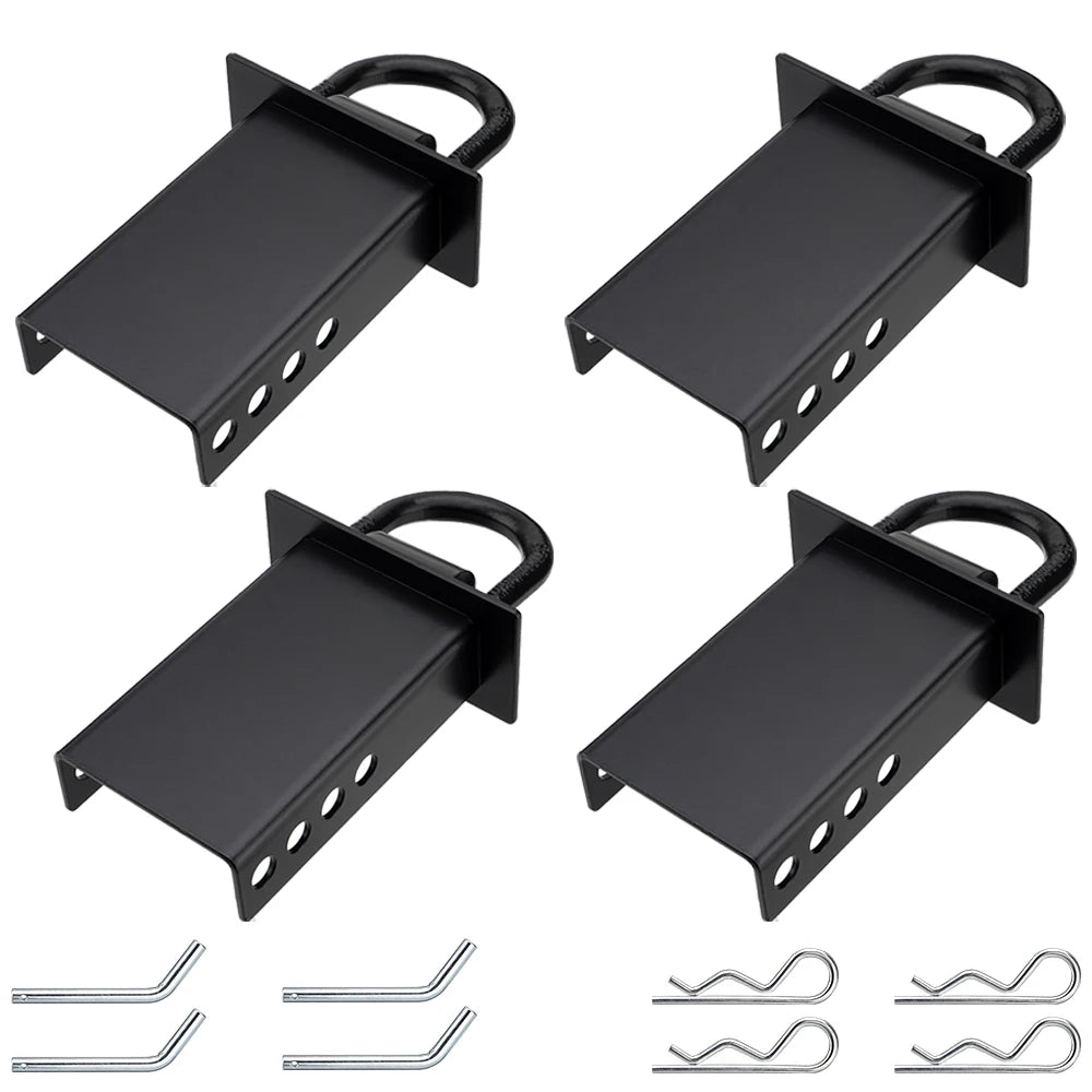 4-Pack Heavy-Duty Trailer Stake Pocket D-Rings