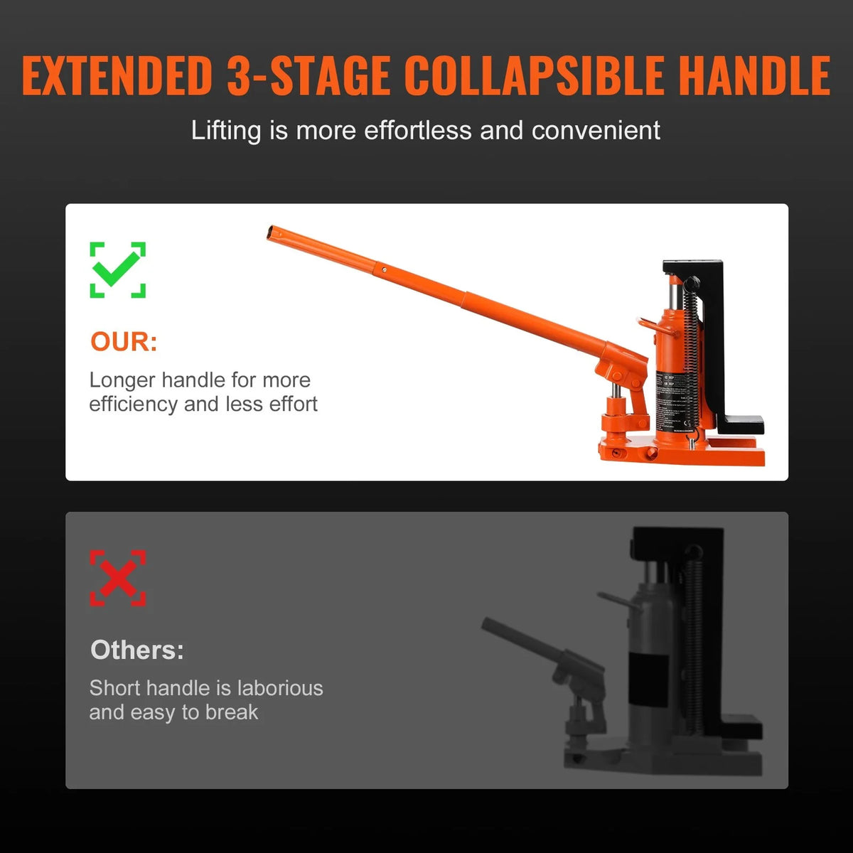 2.5T Air Hydraulic Toe Jack Lift