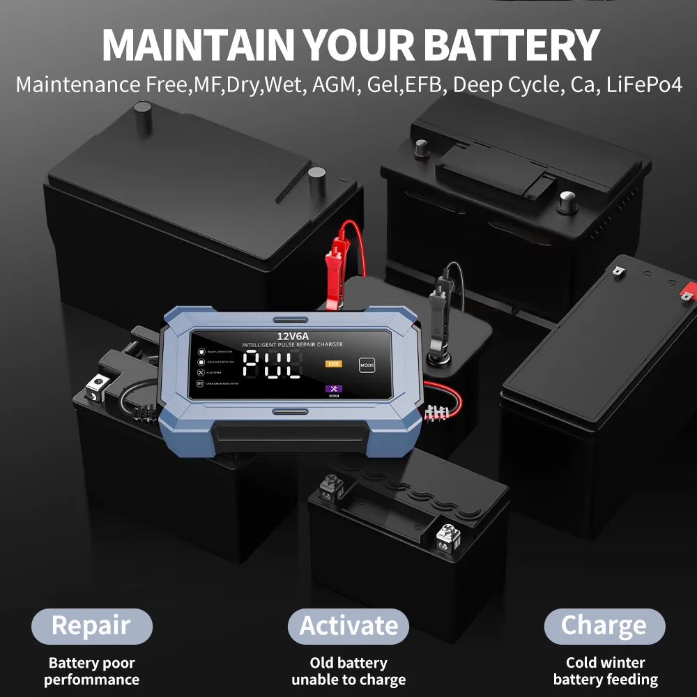 6A 12V Smart Battery Charger