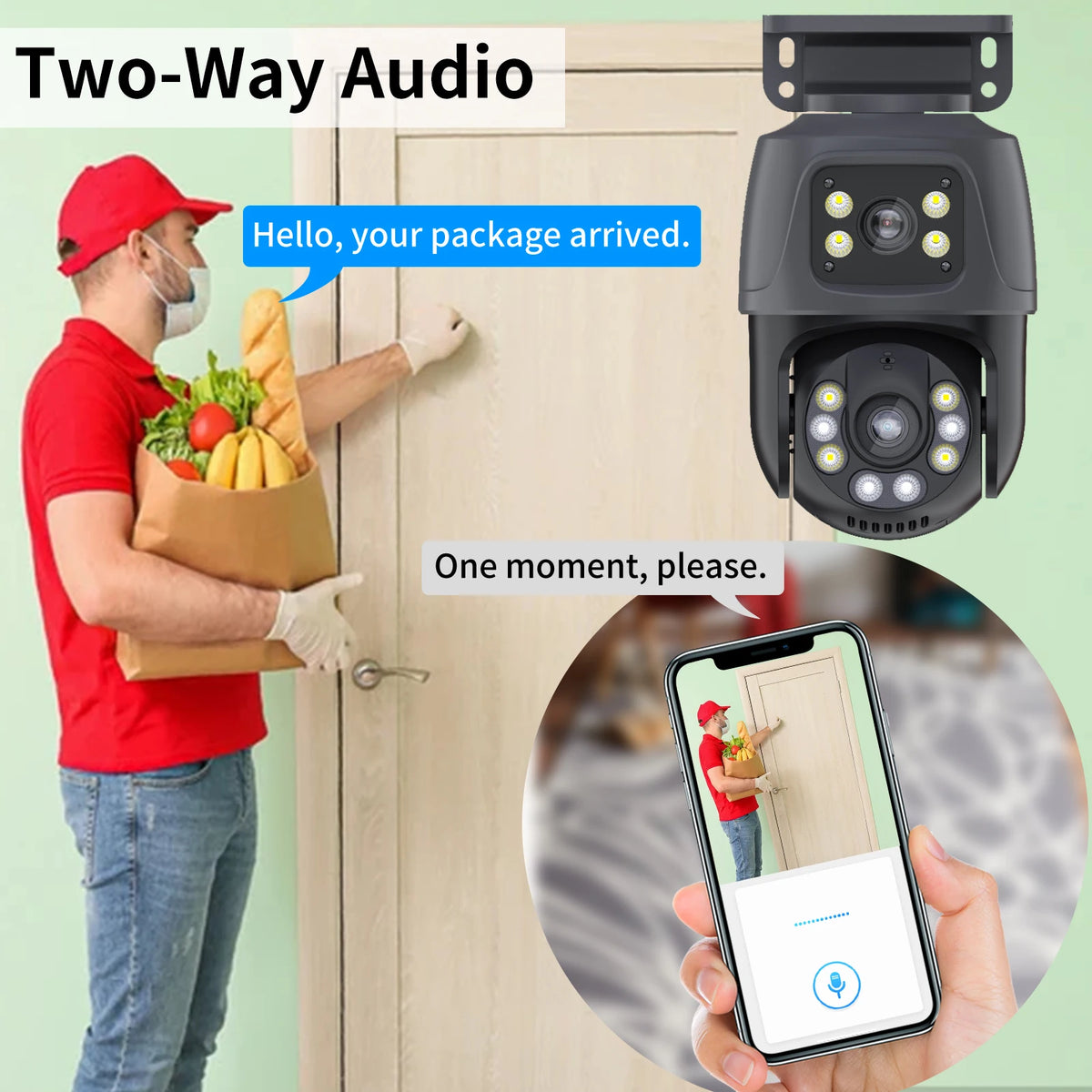 6MP Dual-Lens PTZ PoE Security Camera System