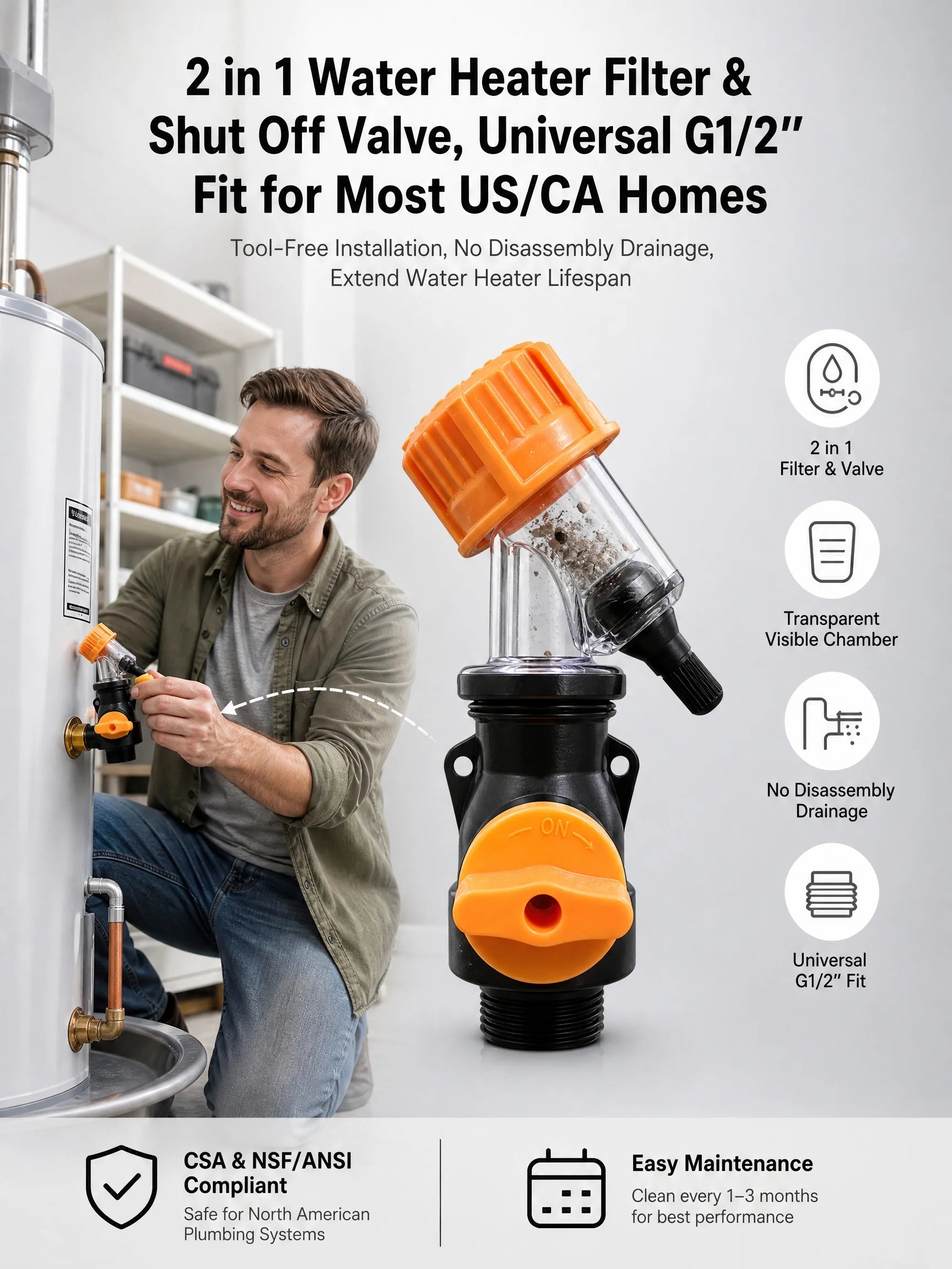 Water Heater Descaling Faucet Adapter