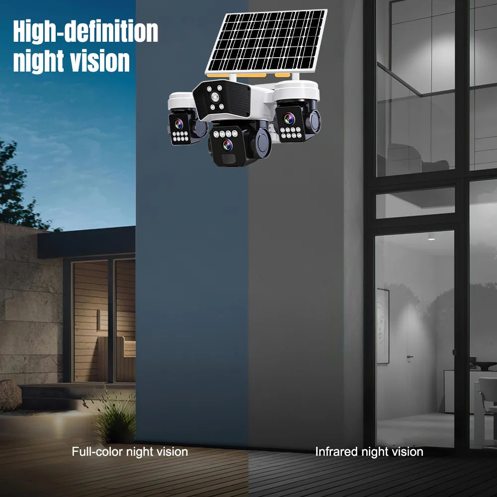 6MP Triple-Lens Solar PTZ Security Camera