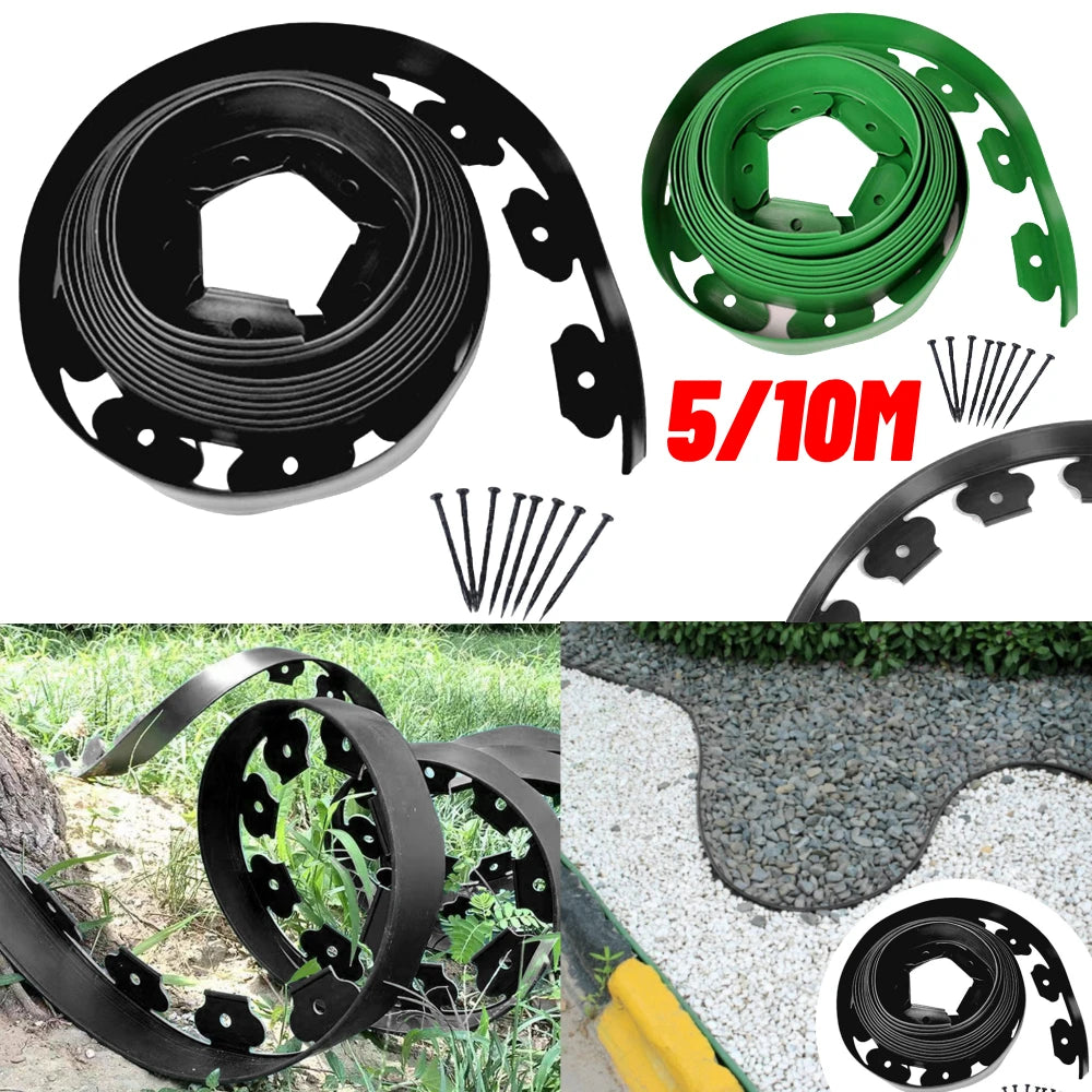 Garden Lawn Edging Border Kit with Spikes
