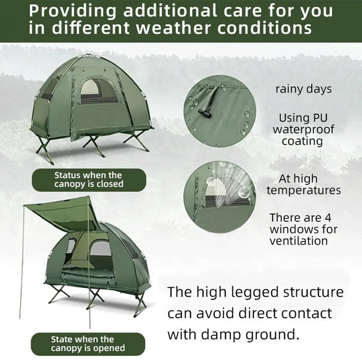 Ultra-Light Hiking Tent & Camping Cot Combo