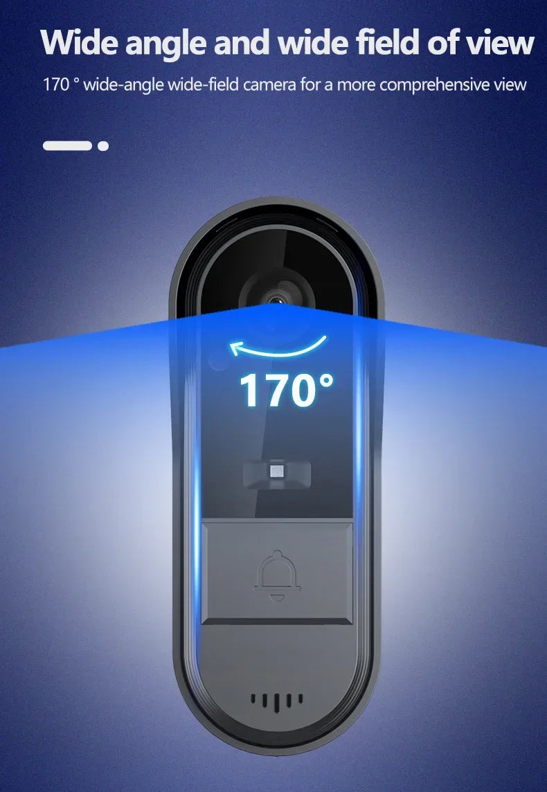 Wireless Video Doorbell with 4.3" Indoor Monitor