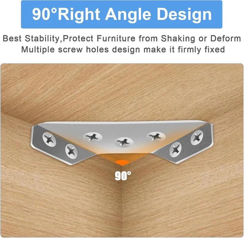 90° Corner Brackets with Screws