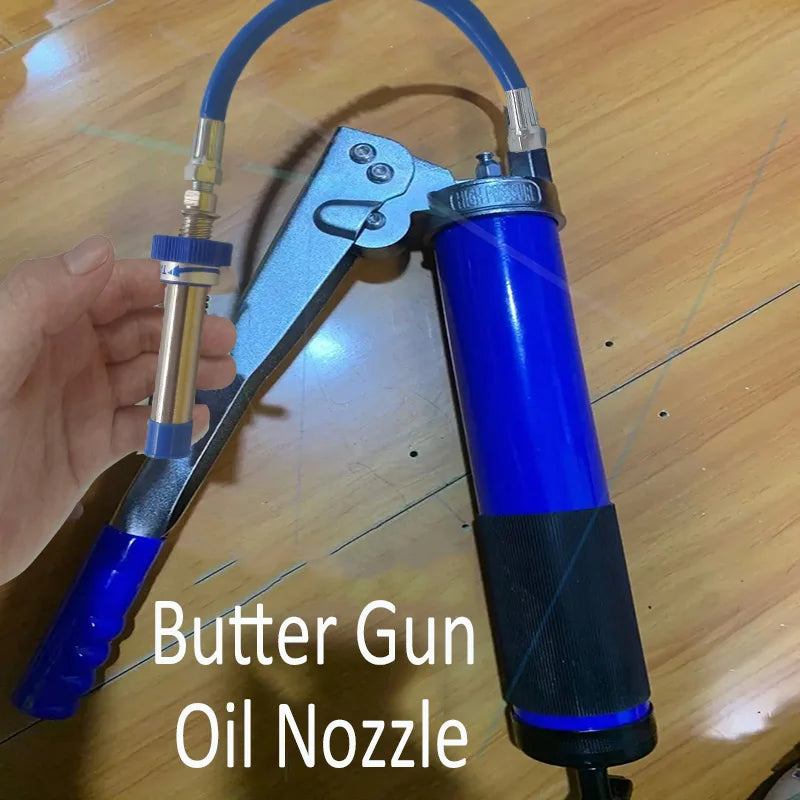 Quick-Release Locking Grease Gun Coupler with Flexible Hose