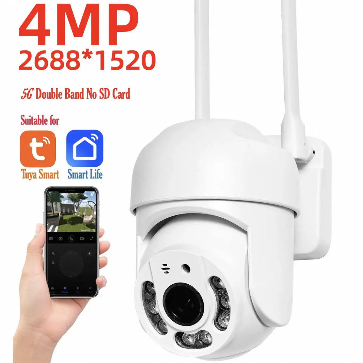 4MP Outdoor PTZ WiFi Security Camera
