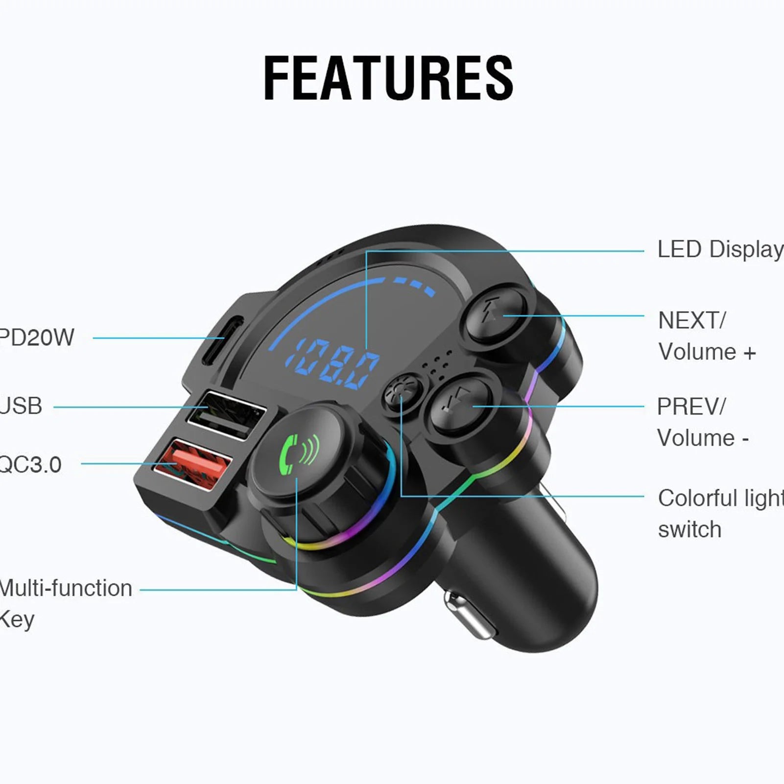 Bluetooth FM Car Charger