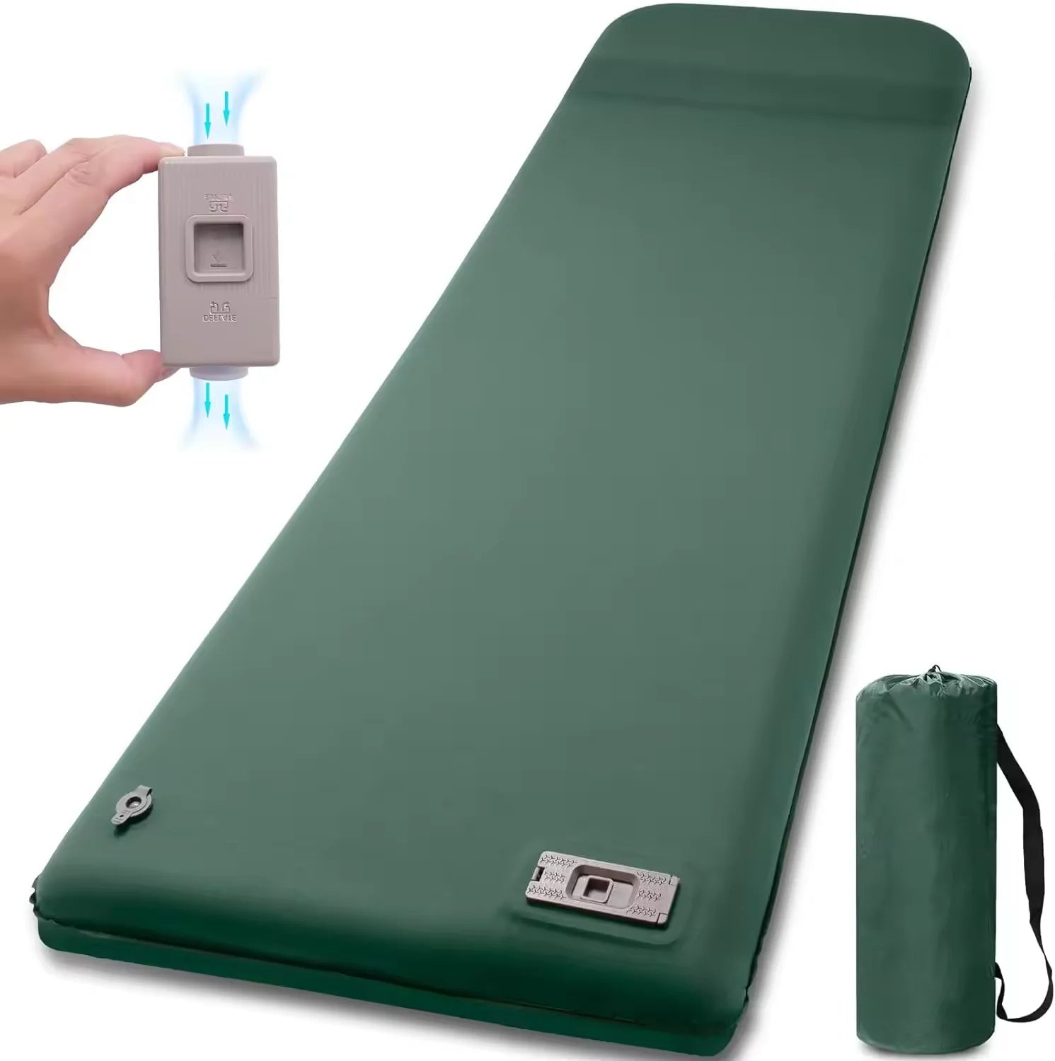 Self-Inflating Memory Foam Camping Mattress with Pillow