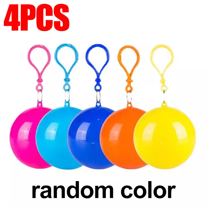 Disposable Emergency Rain Poncho Ball Set