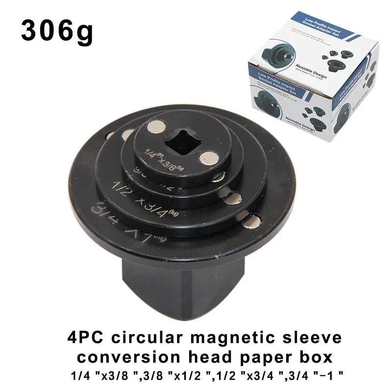 4PC Magnetic Socket Adapter Set