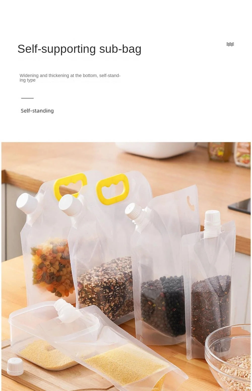 4-Pack Airtight Food Storage Bags (New)