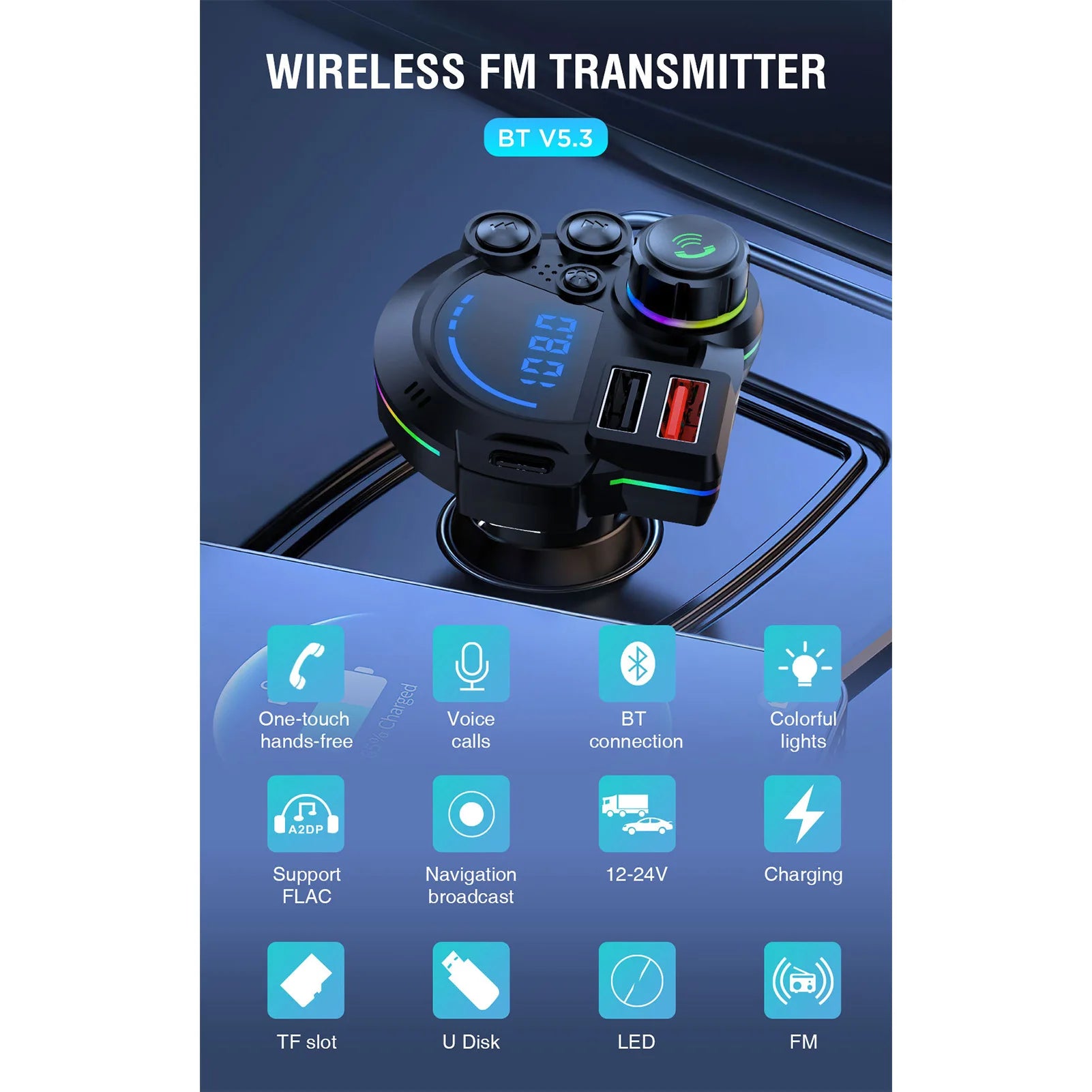 Bluetooth FM Car Charger