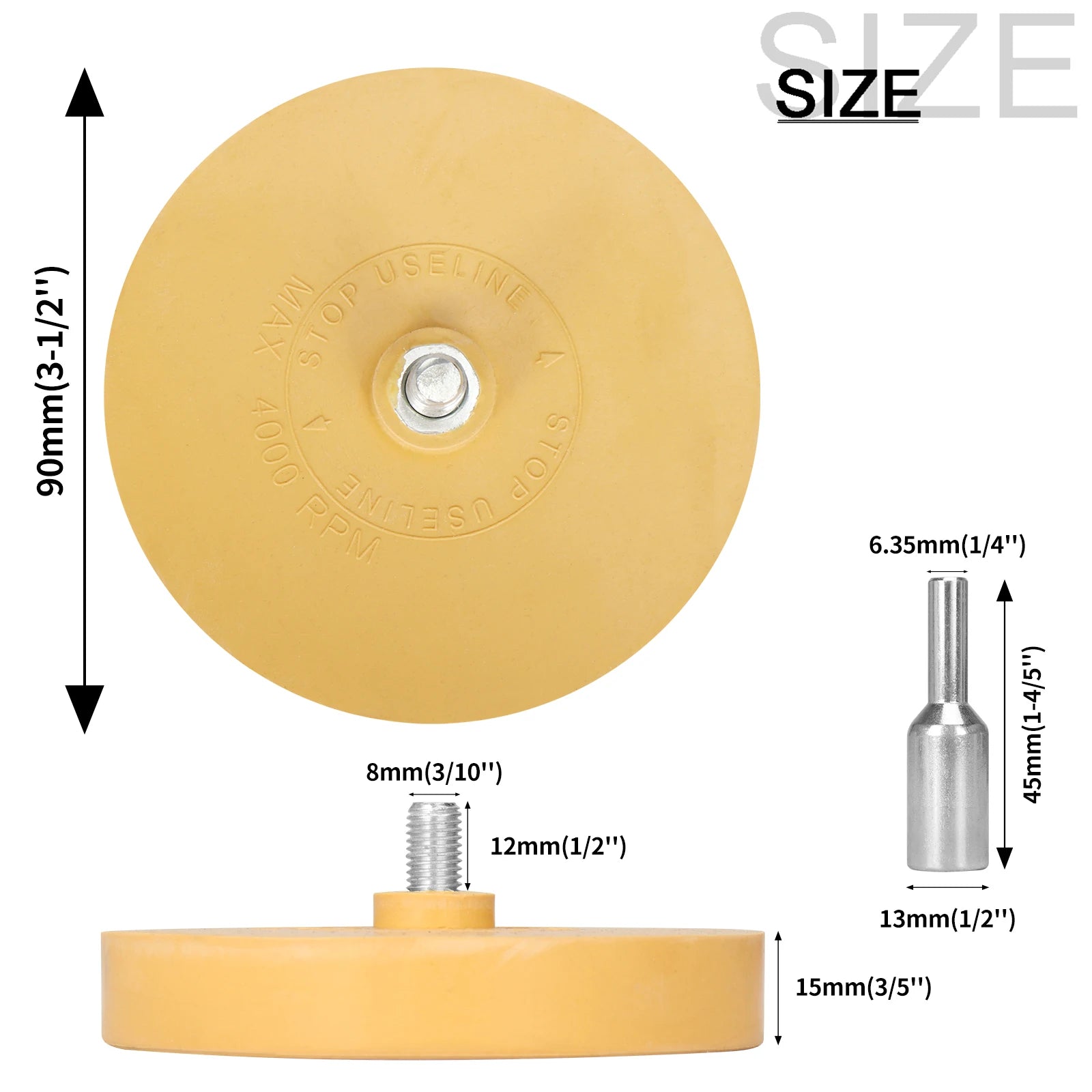 Rubber Eraser Wheel Decal Remover Tool