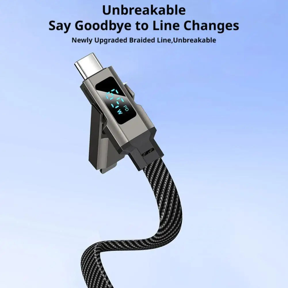4-in-1 65W Keychain Charging Cable