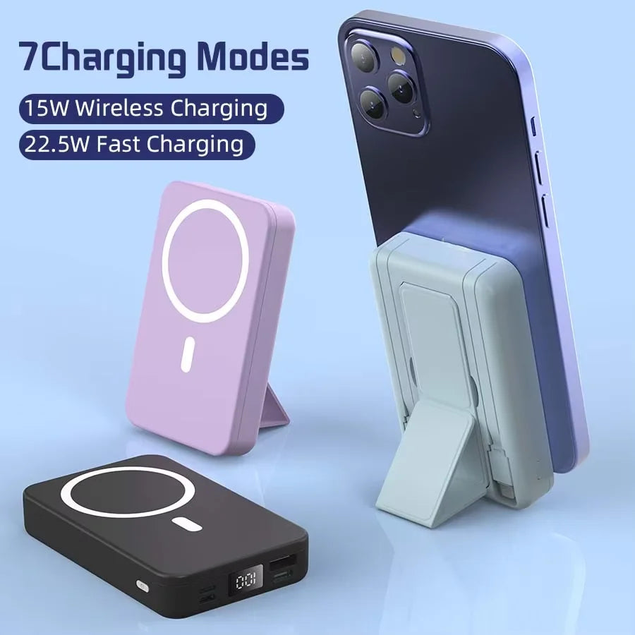 10,000mAh Magnetic Wireless Power Bank & Kickstand