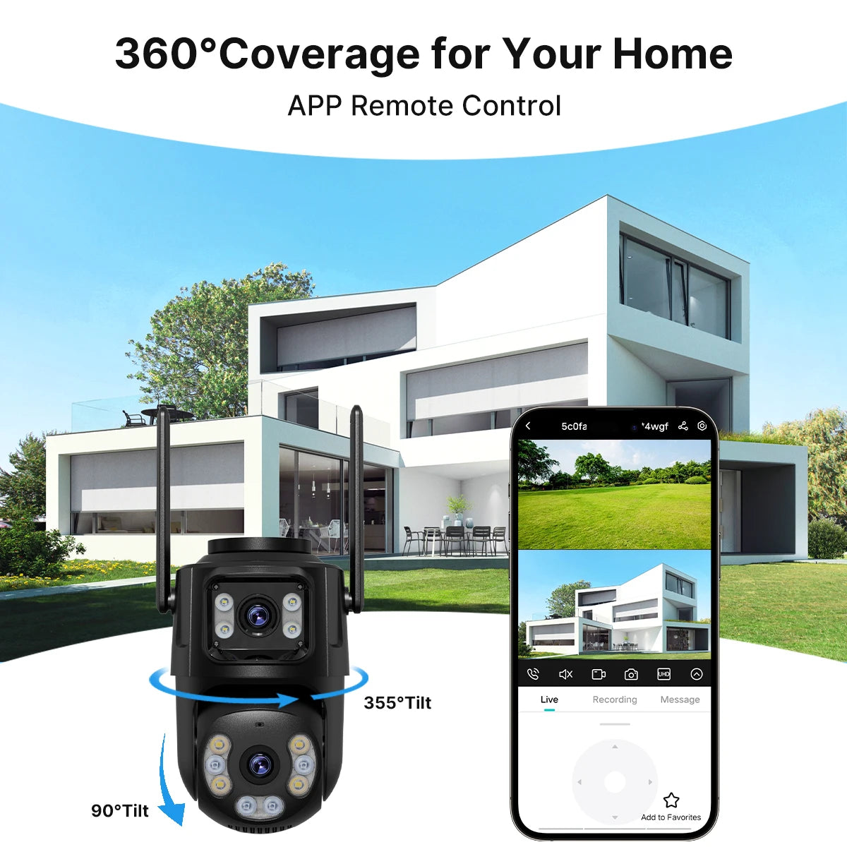 8MP Dual-Lens Outdoor PTZ WiFi Security Camera