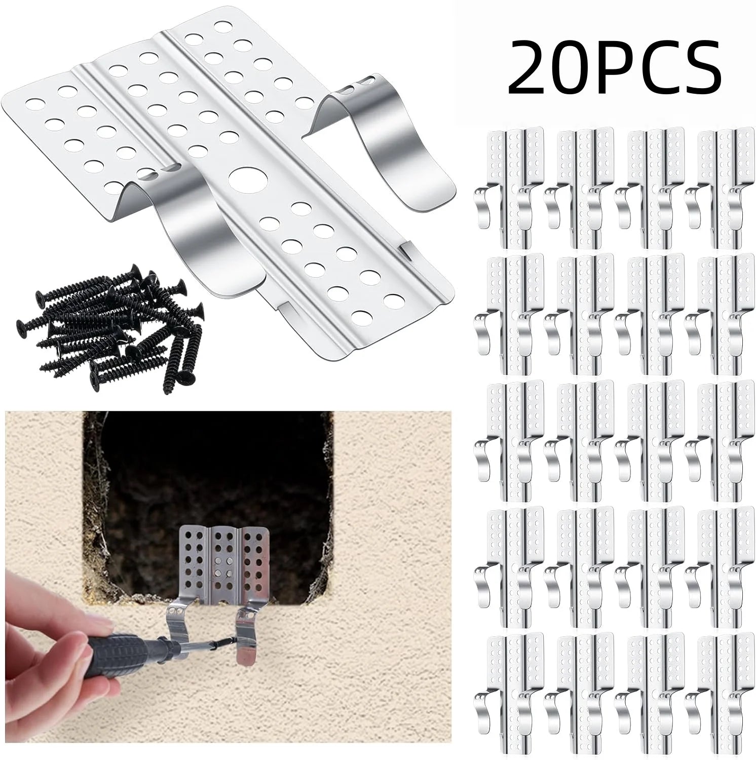 20 Pack Drywall Repair Clips