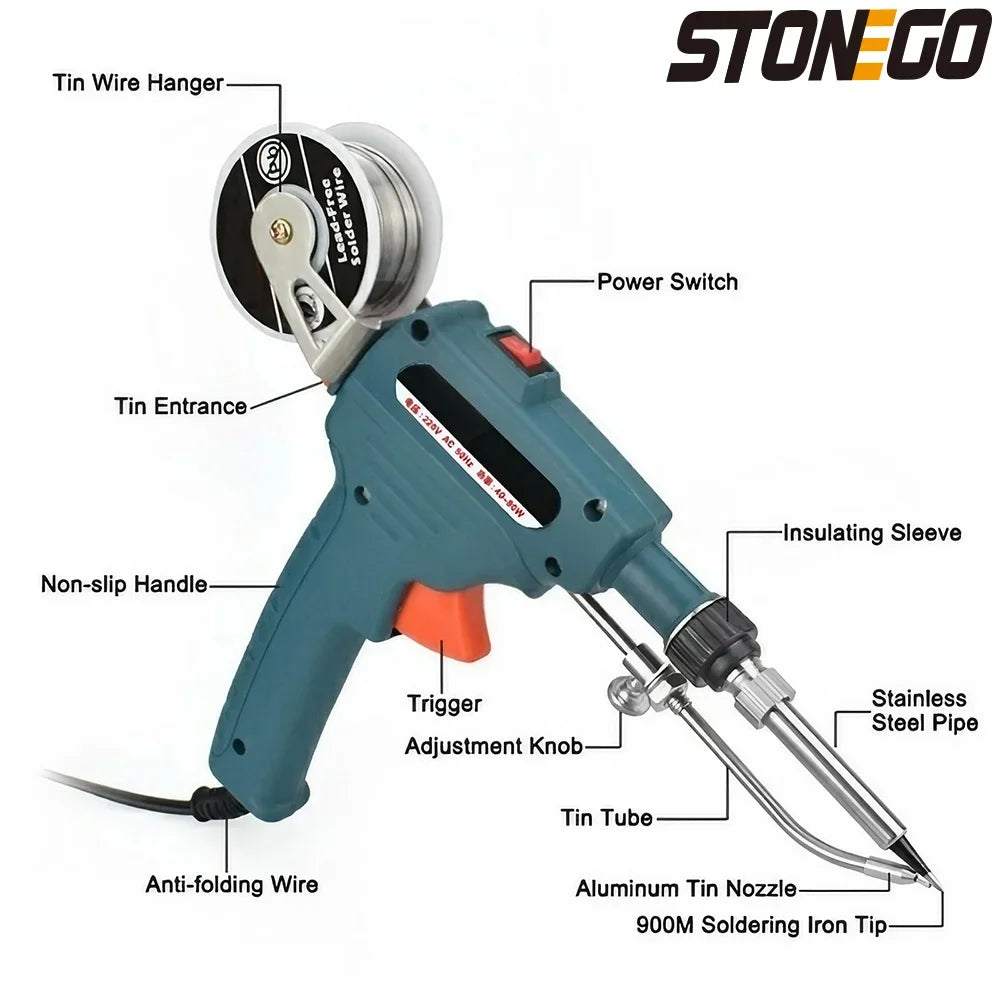60W Automatic Soldering Gun with Wire Feeder