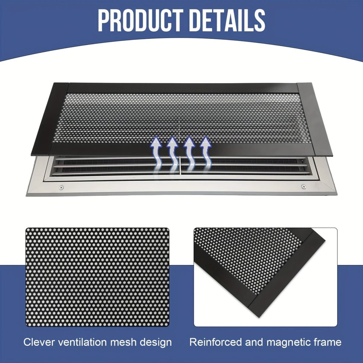 4Pcs Magnetic Mesh Air Vent Cover Filters (10x4")
