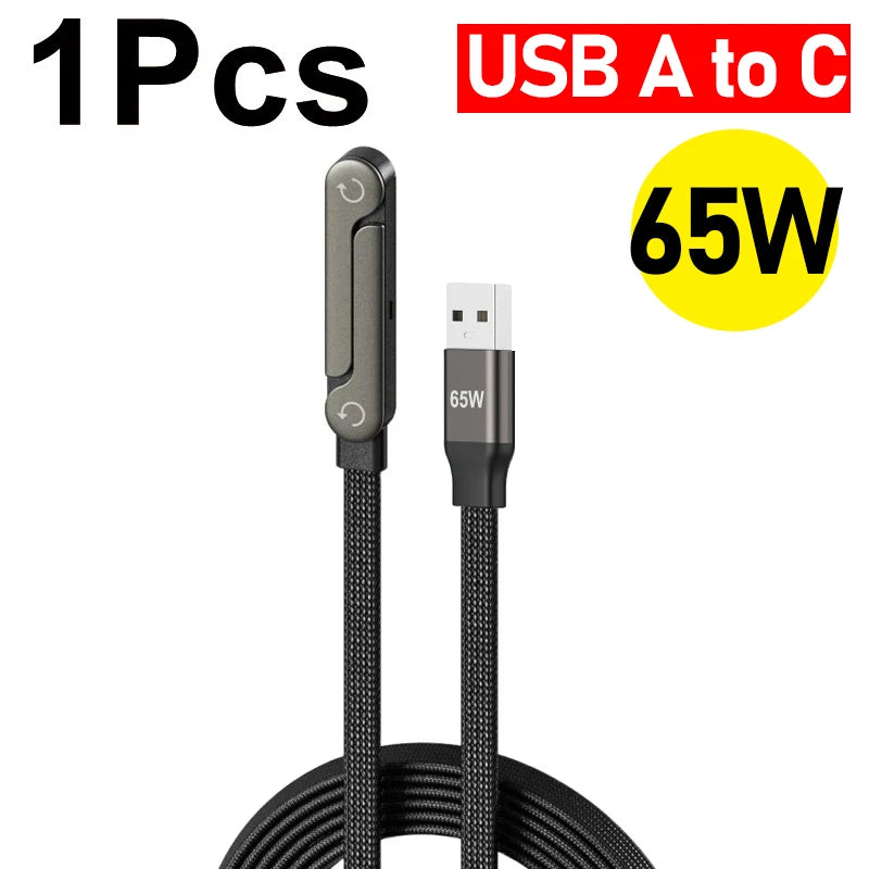 240W Fast Charging Cable with Phone Stand