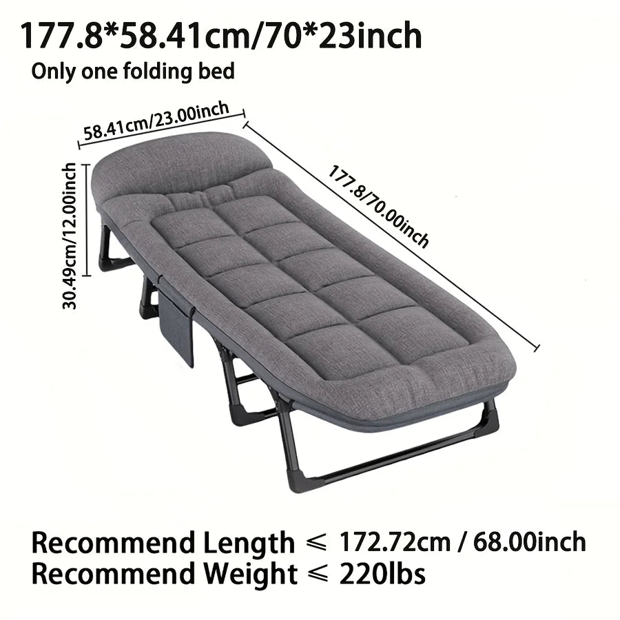 Heavy-Duty Folding Bed with Mattress