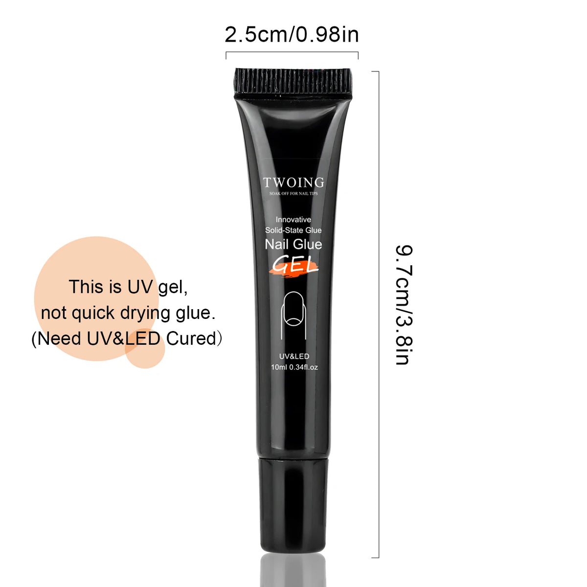Gel adhesivo sólido para uñas postizas