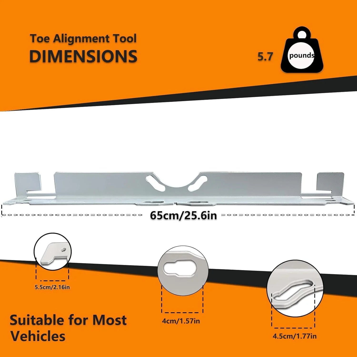 2PCS Wheel Alignment Toe Plates (I)