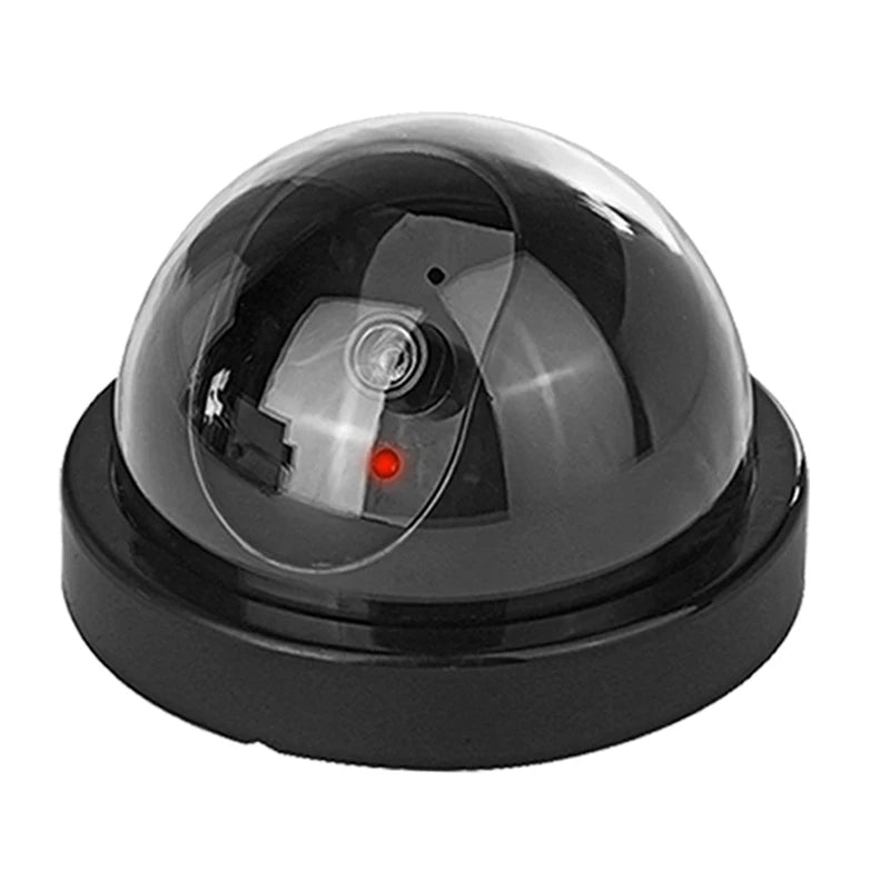 Dummy Dome Security Camera with Red LED Light