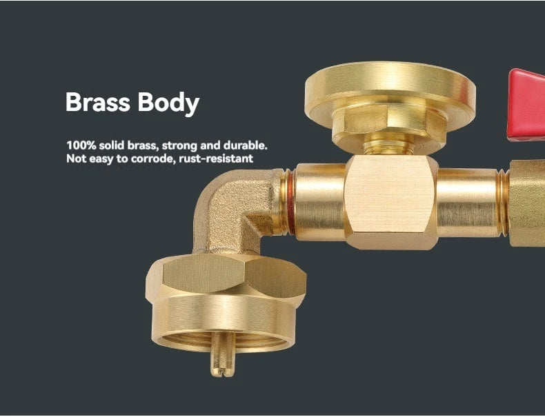 Propane Tank Refill Adapter with Gauge