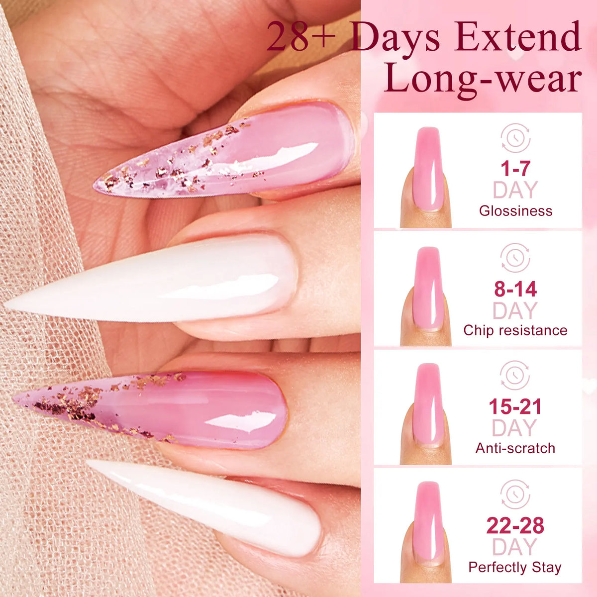 Set de 10 piezas para extensión de uñas de poligel