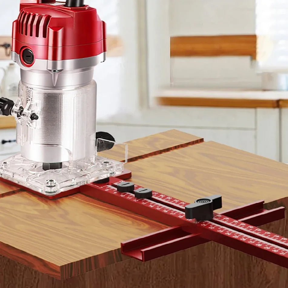 3-in-1 Router Milling Groove Bracket & Radius Circle Cutting Jig