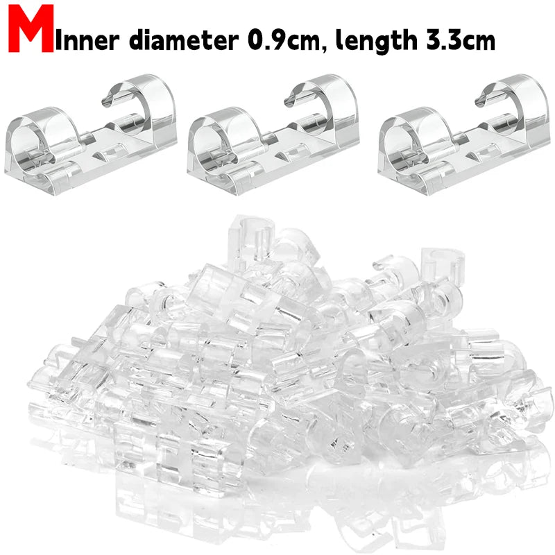 Strong Self-Adhesive Cable Management Clips