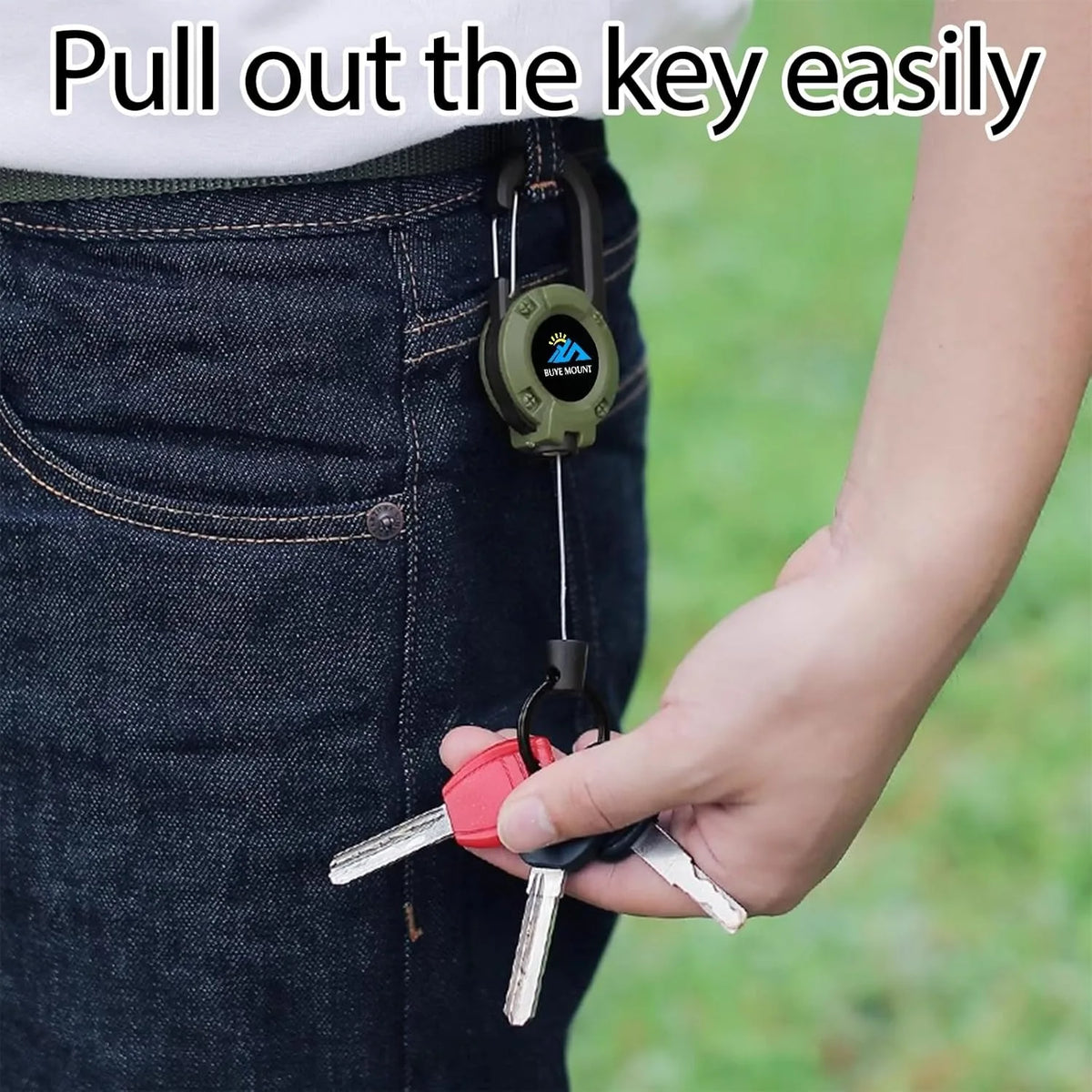 2-Pack Heavy-Duty Retractable Tactical Keychain
