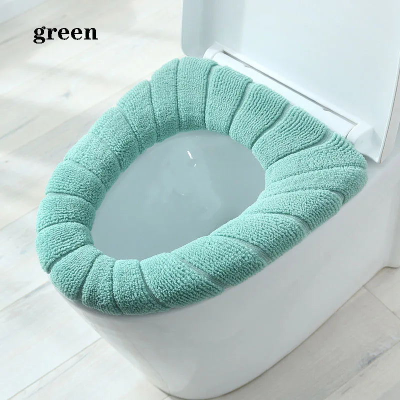 Soft Plush Toilet Seat Cover with Handle – Warm & Reusable