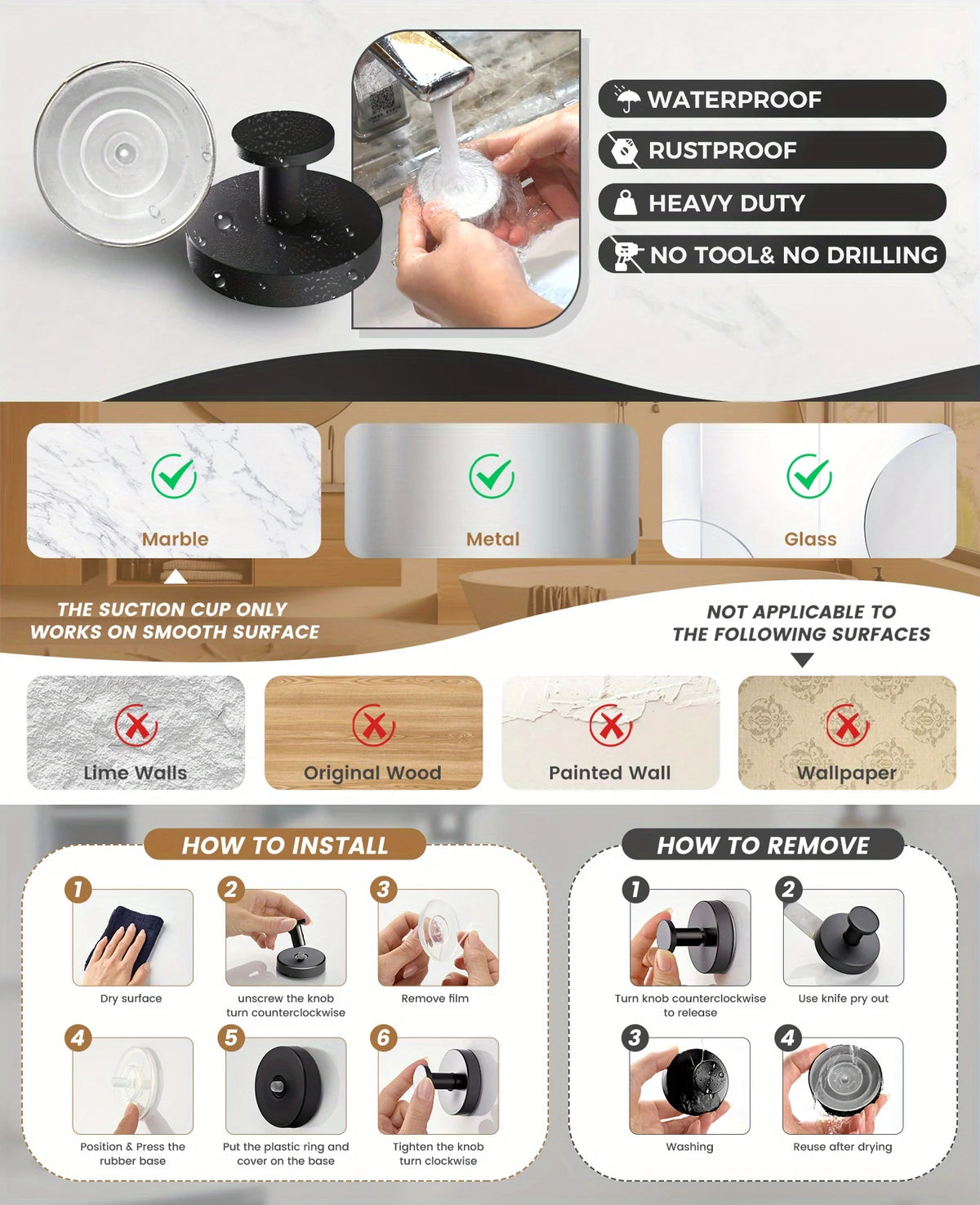 Vacuum Suction Cup Hooks