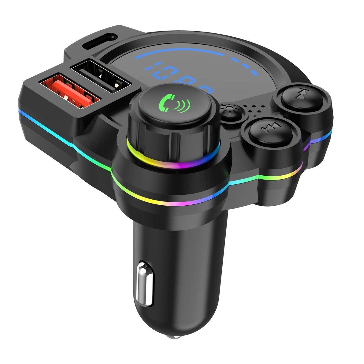 Bluetooth 5.3 Car FM Transmitter & Fast Charger