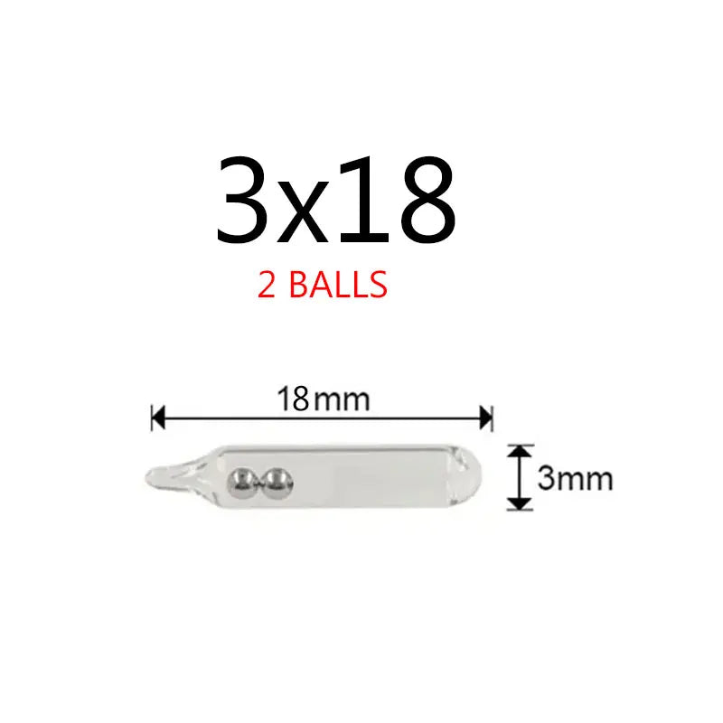 Fishing Glass Rattle Tubes Set β 100PCS