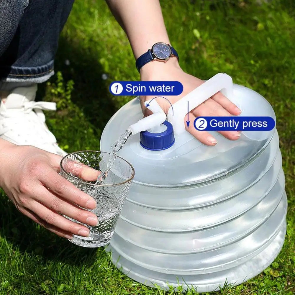 Folding Water Bucket with Faucet (T)