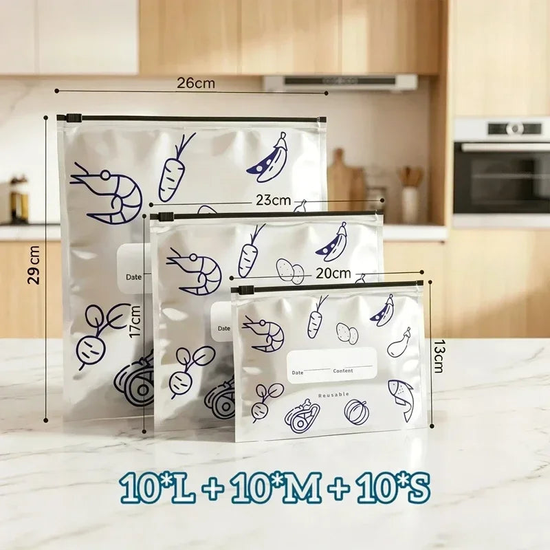 Reusable Aluminum Foil Food Storage Bags