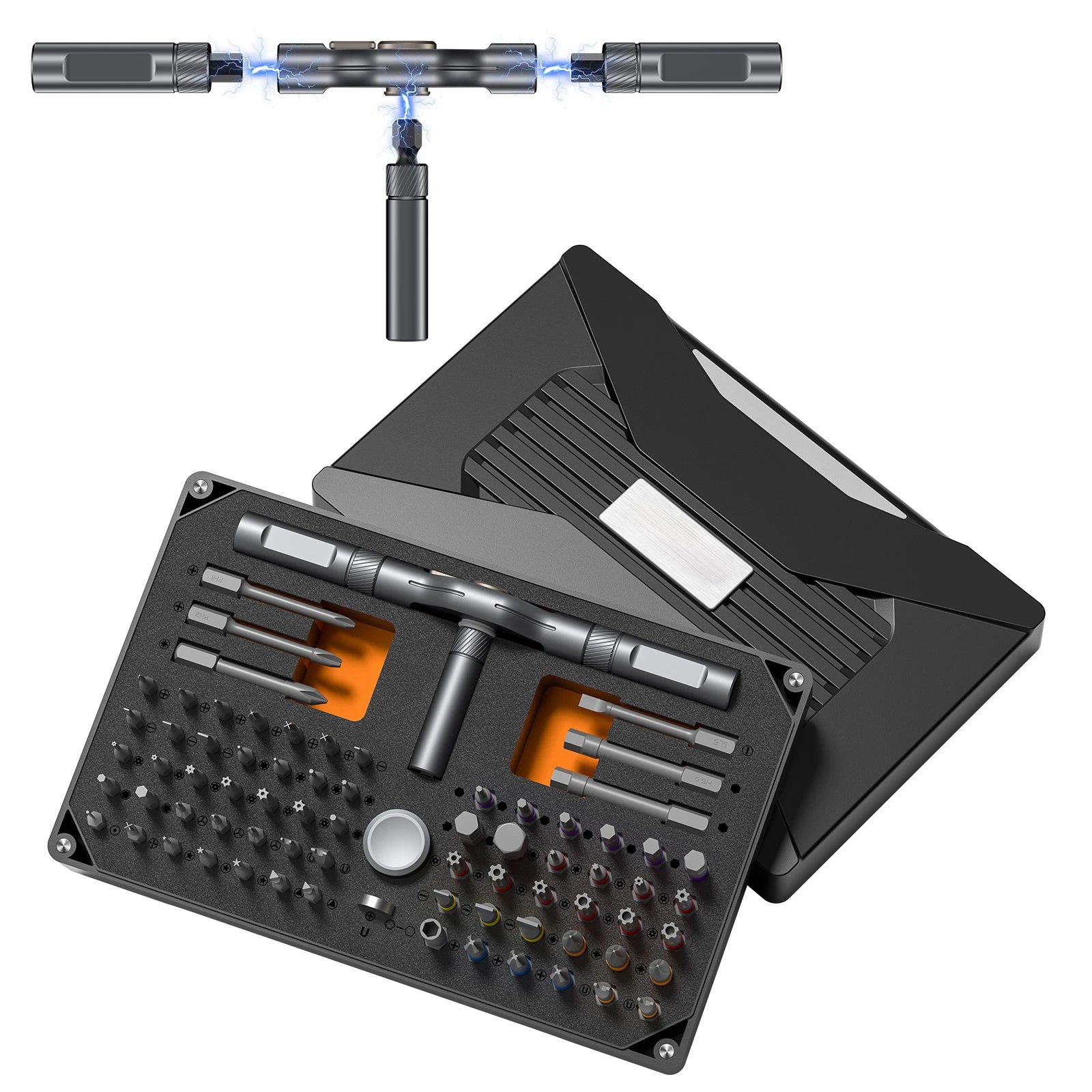 74-in-1 Magnetic Ratchet Screwdriver Set