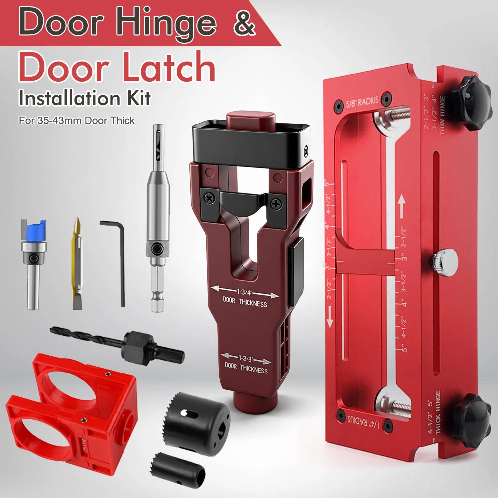 Adjustable Door Hinge Installation Jig Kit
