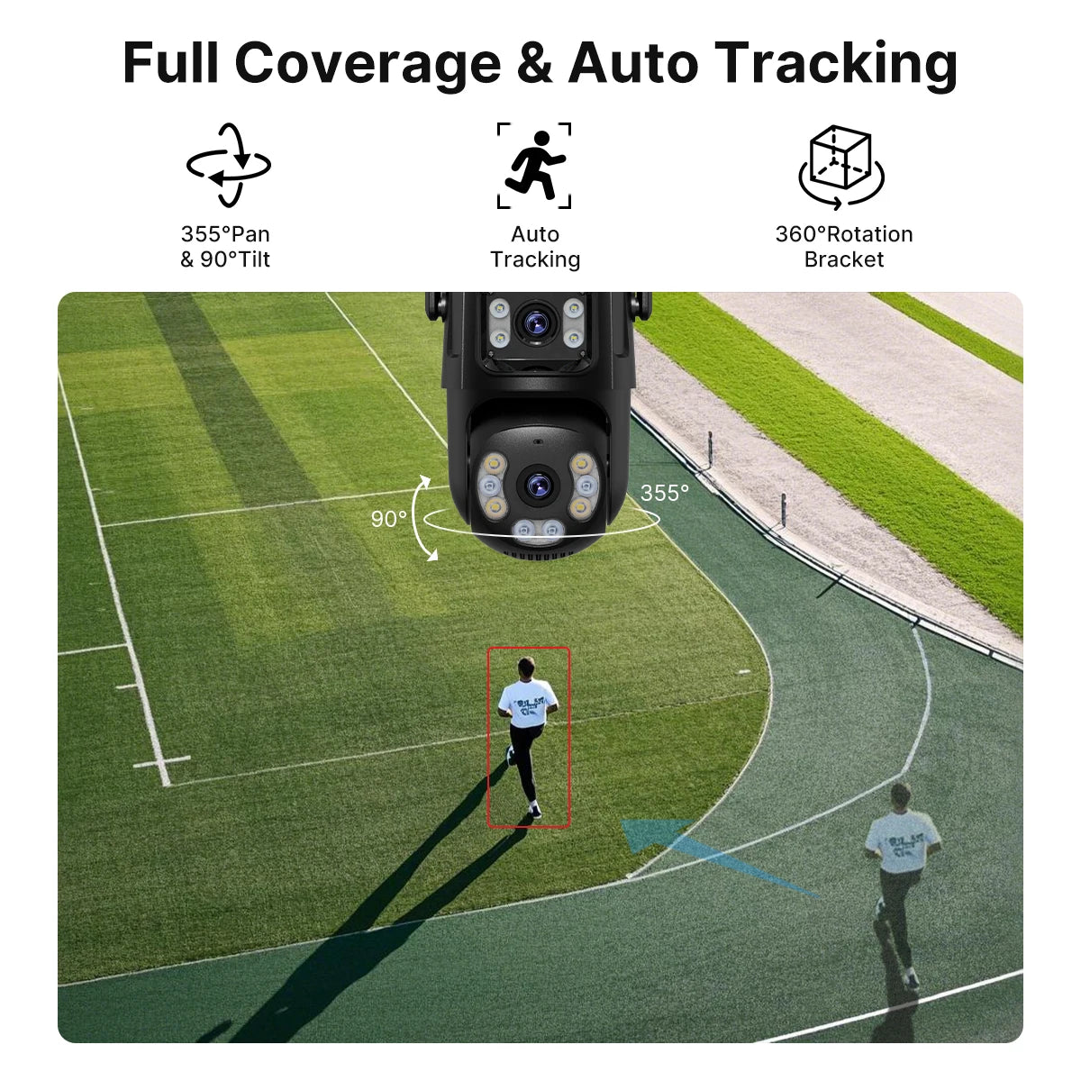 8MP Dual-Lens Outdoor PTZ WiFi Security Camera