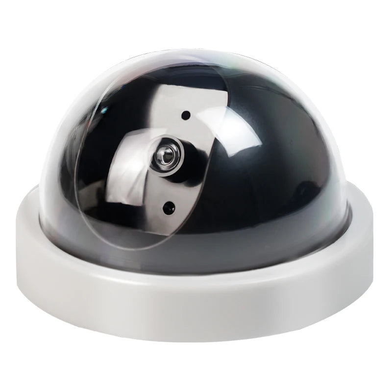 Dummy Dome Security Camera with Red LED Light