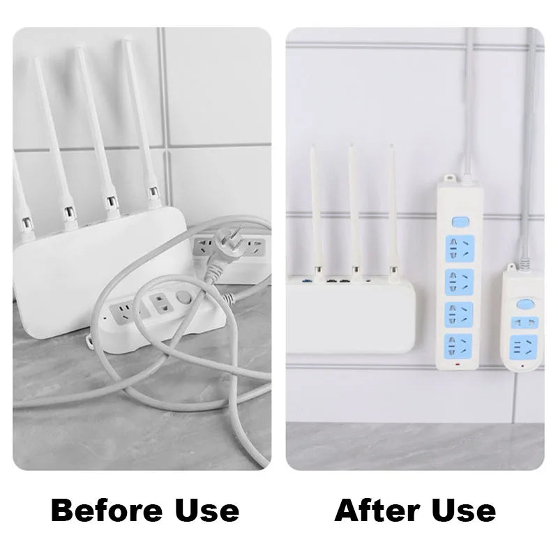 5/10Pcs Self-Adhesive Power Strip Wall Holders